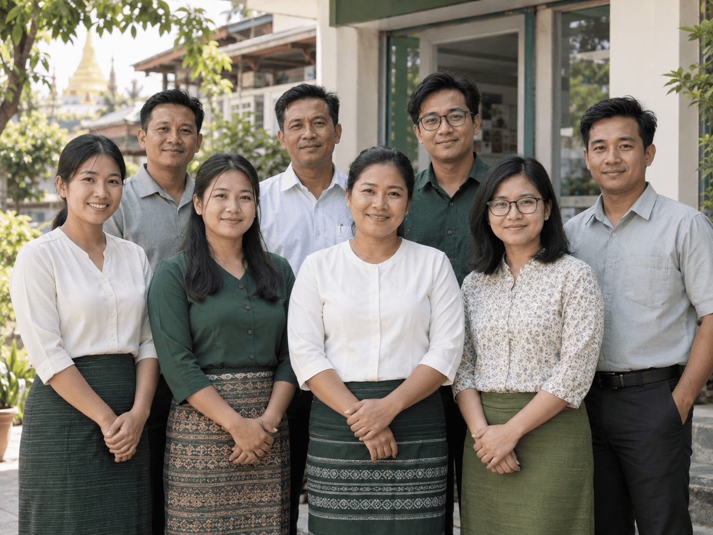 Micro Rise ဝန်ထမ်းအဖွဲ့ကို ကိုယ်စားပြုသည့် အဖွဲ့လိုက်ပုံရိပ်